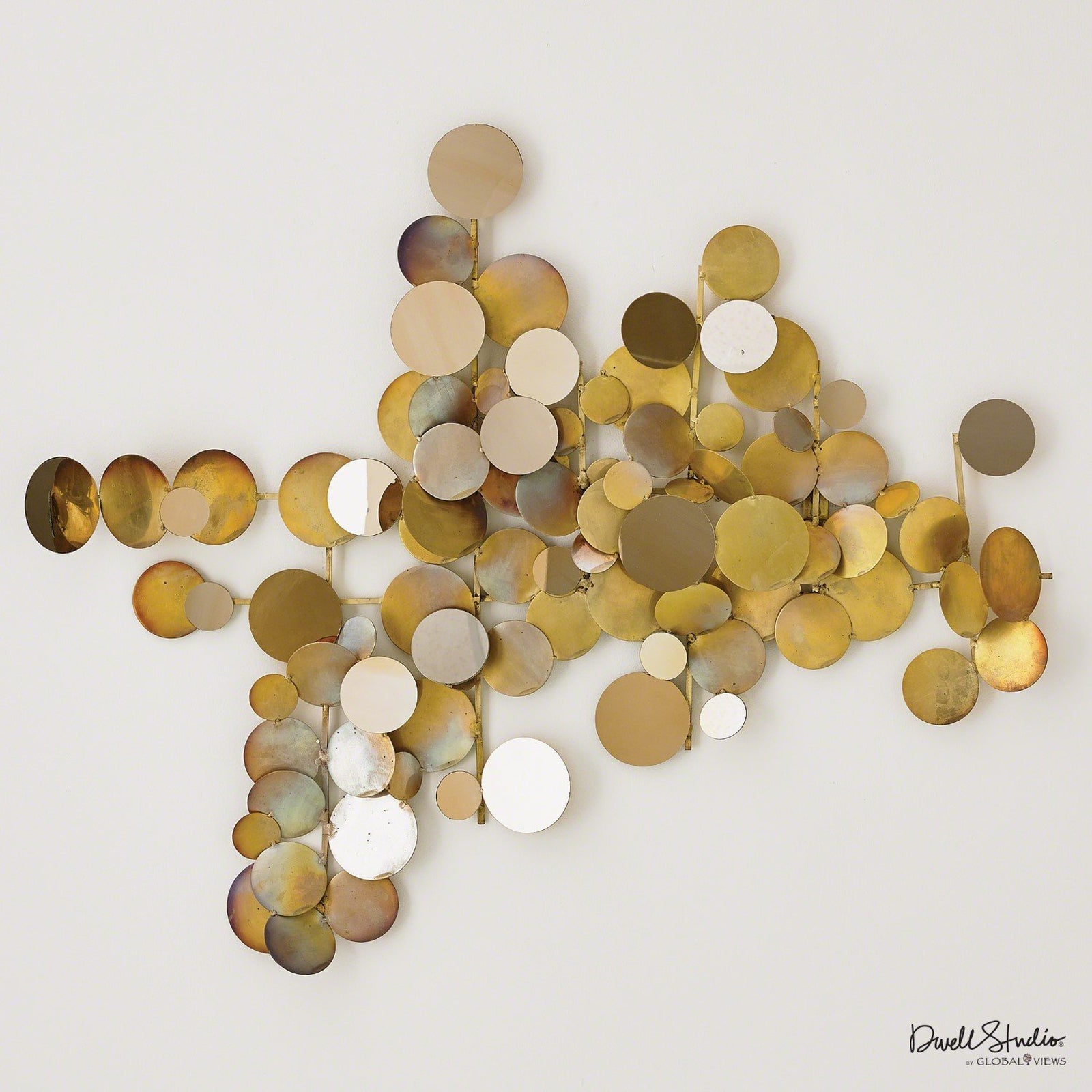 Global Views Dots Wall Decor-Brass/Gold