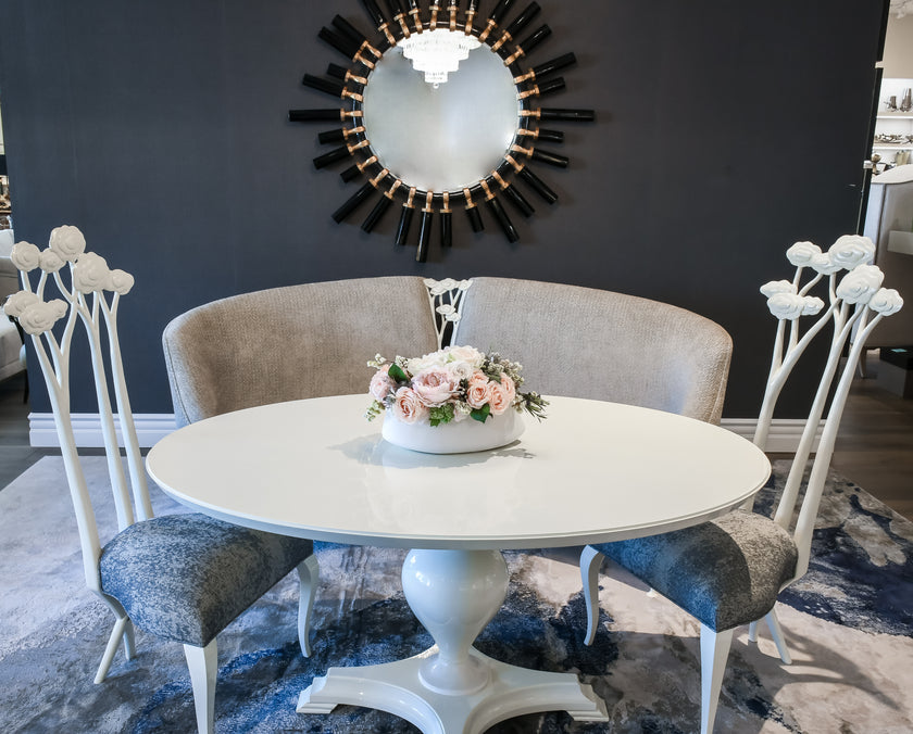 Christopher Guy Dining Table, Sofa + 2 Chairs Set Floor Sample