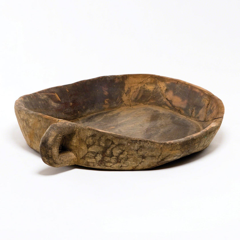 Global Views Wooden Tray Chapati Bowl