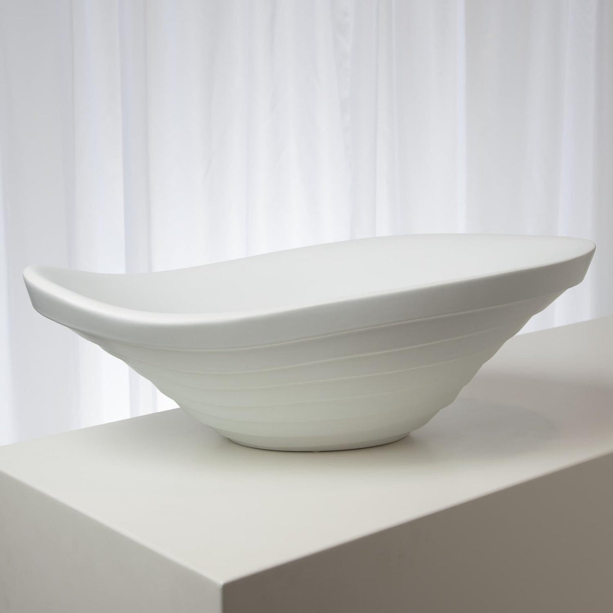 Global Views Matte White Terrace Bowl