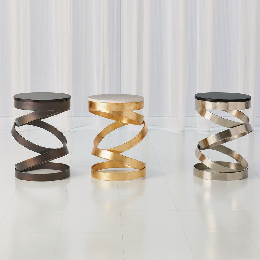 Global Views Nickel Spiral Table