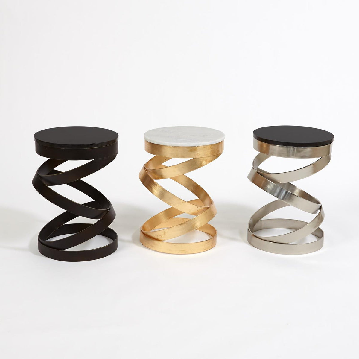 Global Views Nickel Spiral Table
