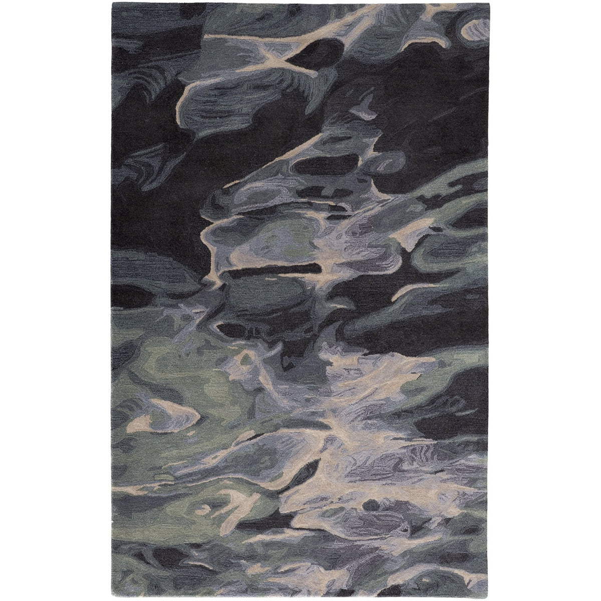 Feizy Amira 8635F Rug in Green / Blue