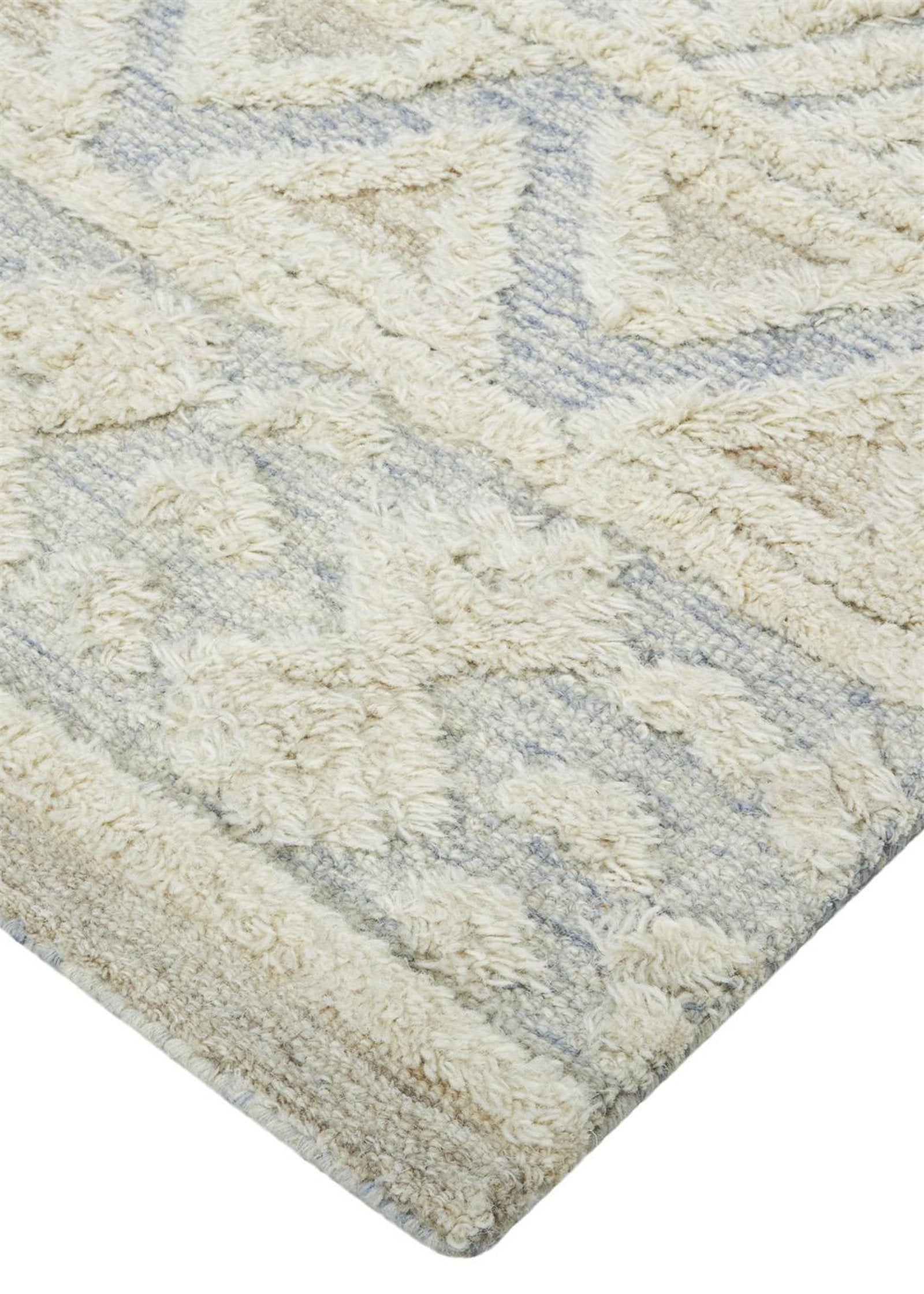 Feizy Anica 8005F Rug in Ivory / Blue
