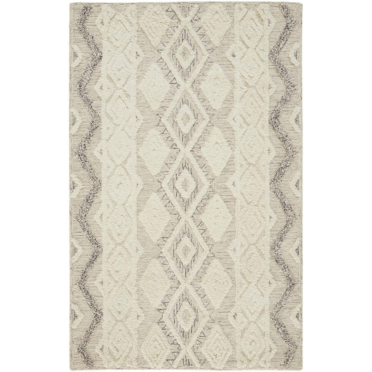 Feizy Anica 8006F Rug in Ivory / Gray