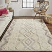 Feizy Anica 8006F Rug in Ivory / Gray