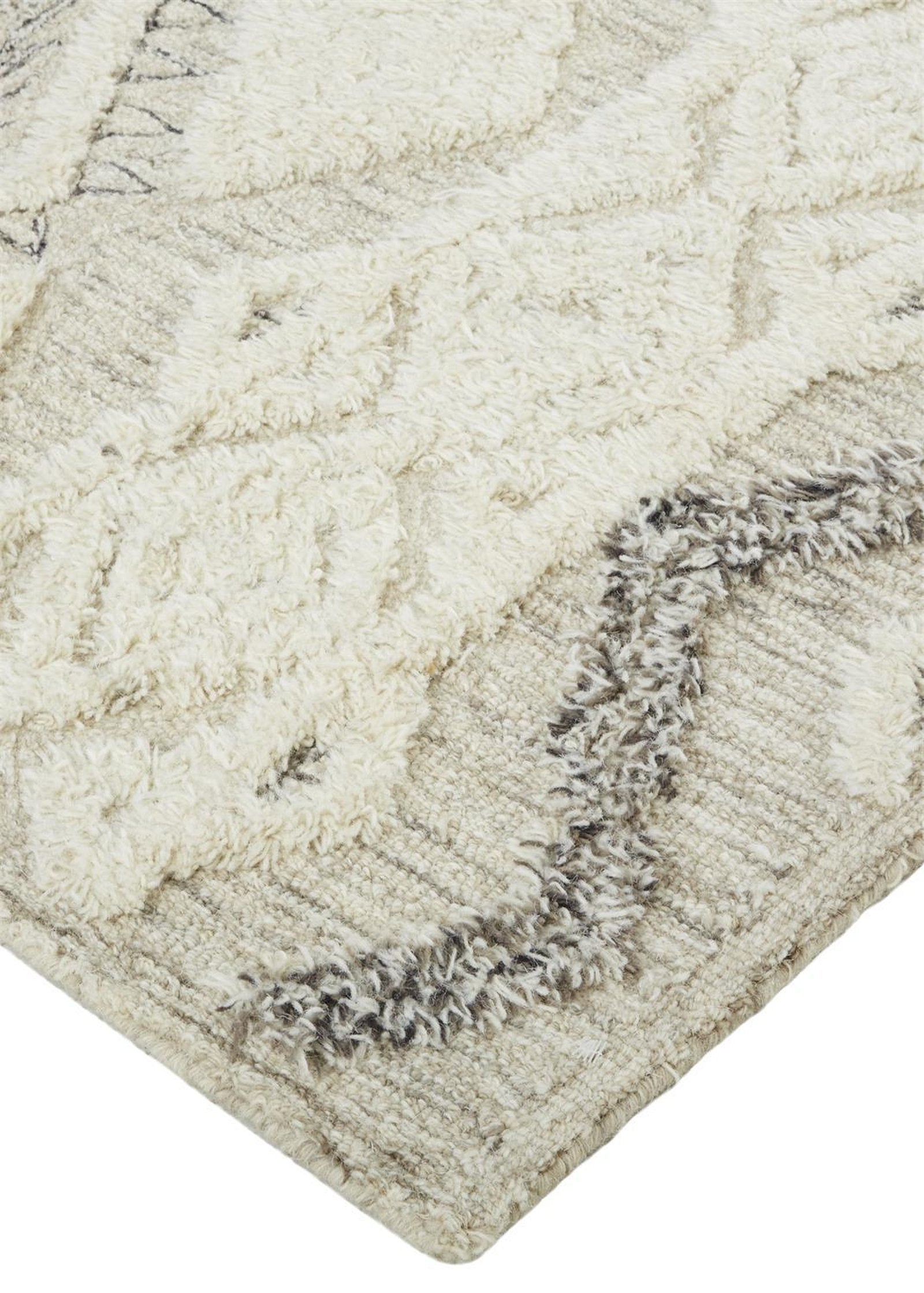 Feizy Anica 8006F Rug in Ivory / Gray