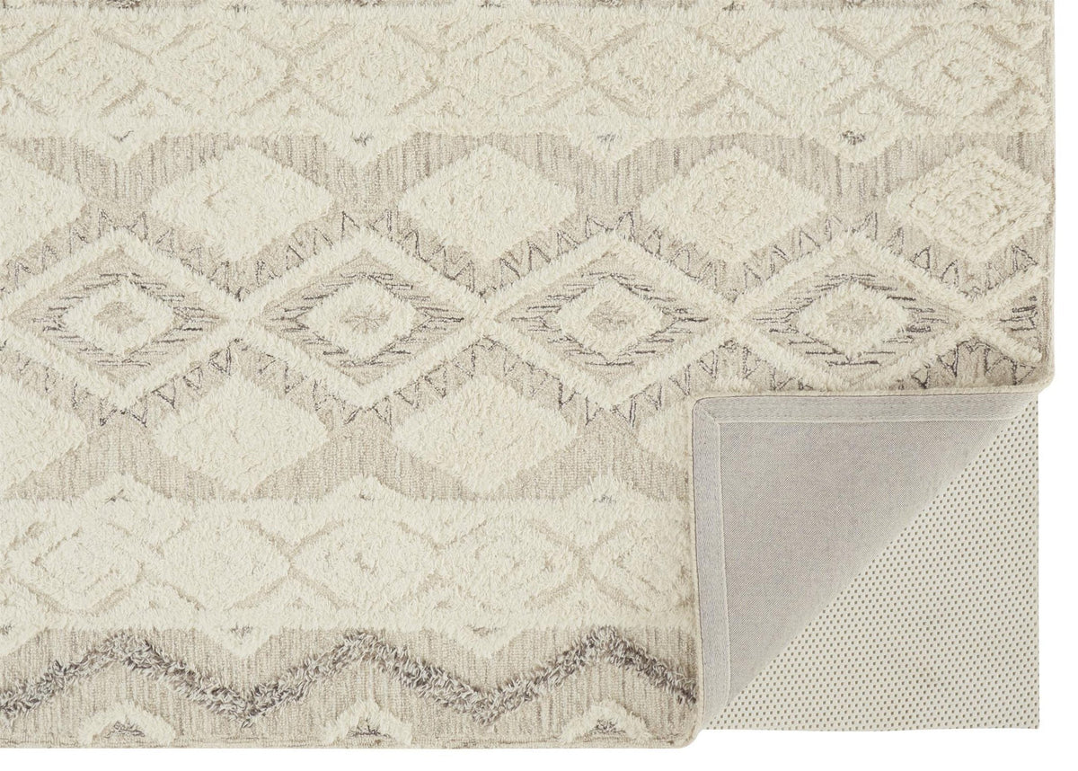 Feizy Anica 8006F Rug in Ivory / Gray