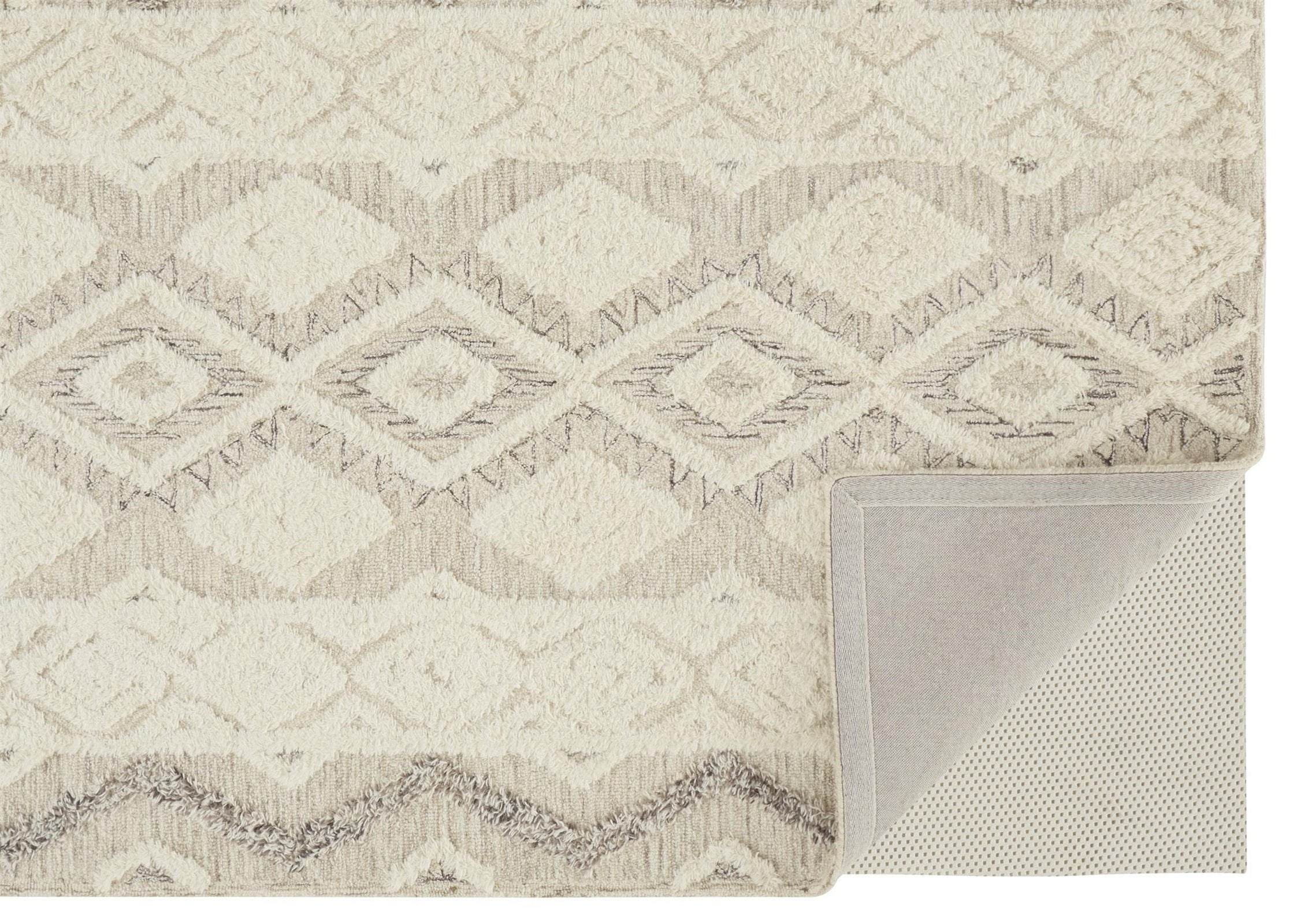 Feizy Anica 8006F Rug in Ivory / Gray