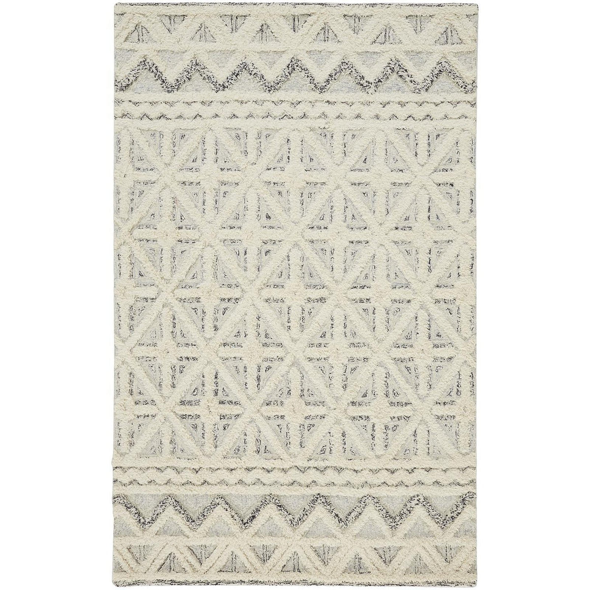 Feizy Anica 8007F Rug in Ivory / Blue