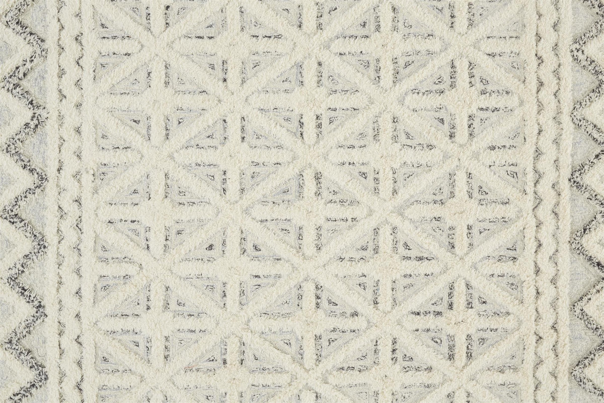 Feizy Anica 8007F Rug in Ivory / Blue