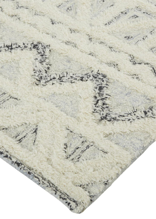 Feizy Anica 8007F Rug in Ivory / Blue