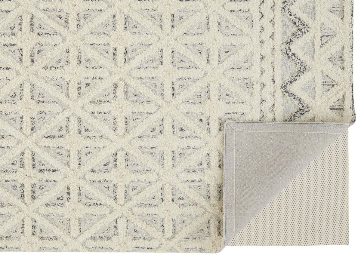 Feizy Anica 8007F Rug in Ivory / Blue