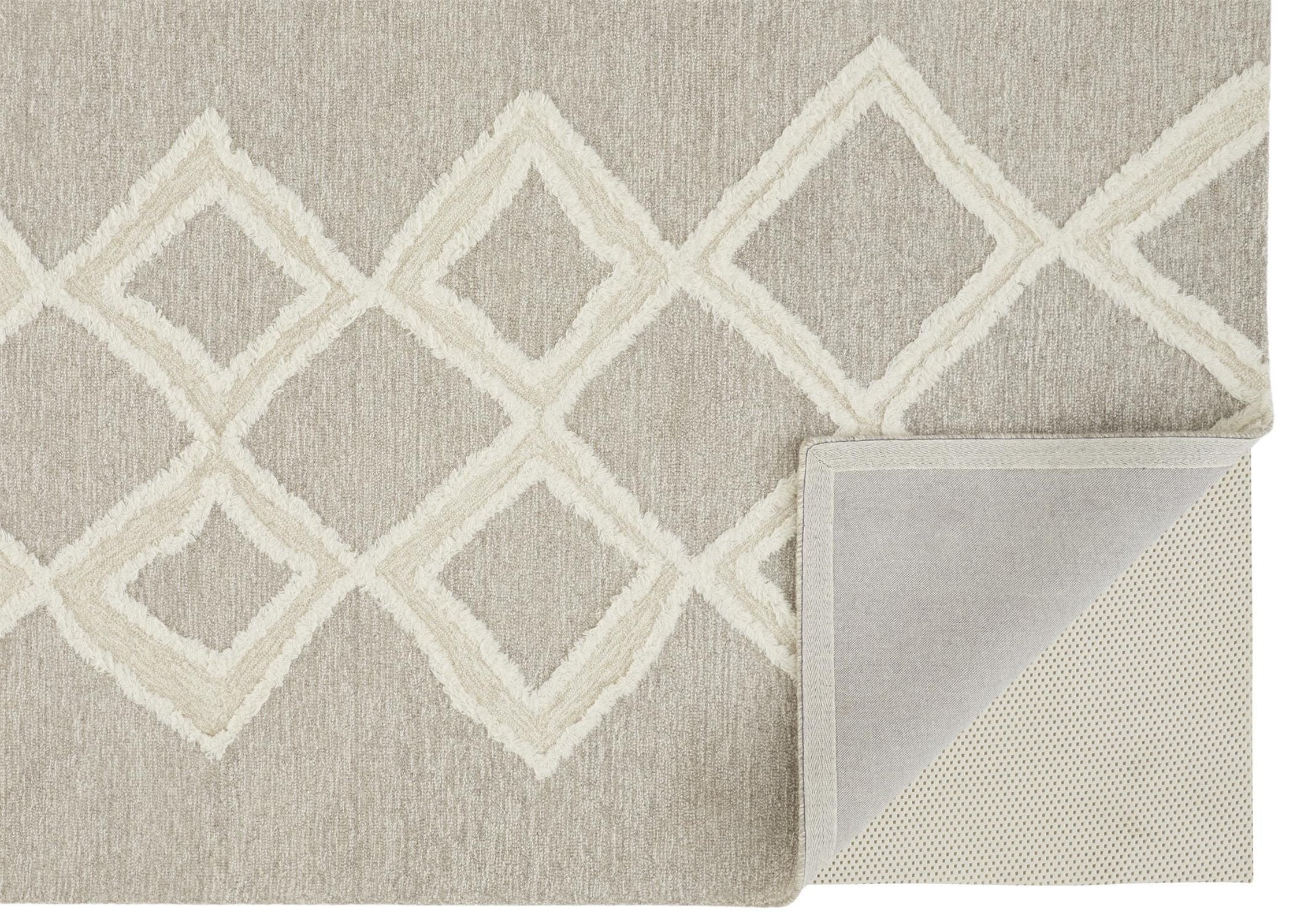 Feizy Anica 8009F Rug in Taupe / Ivory