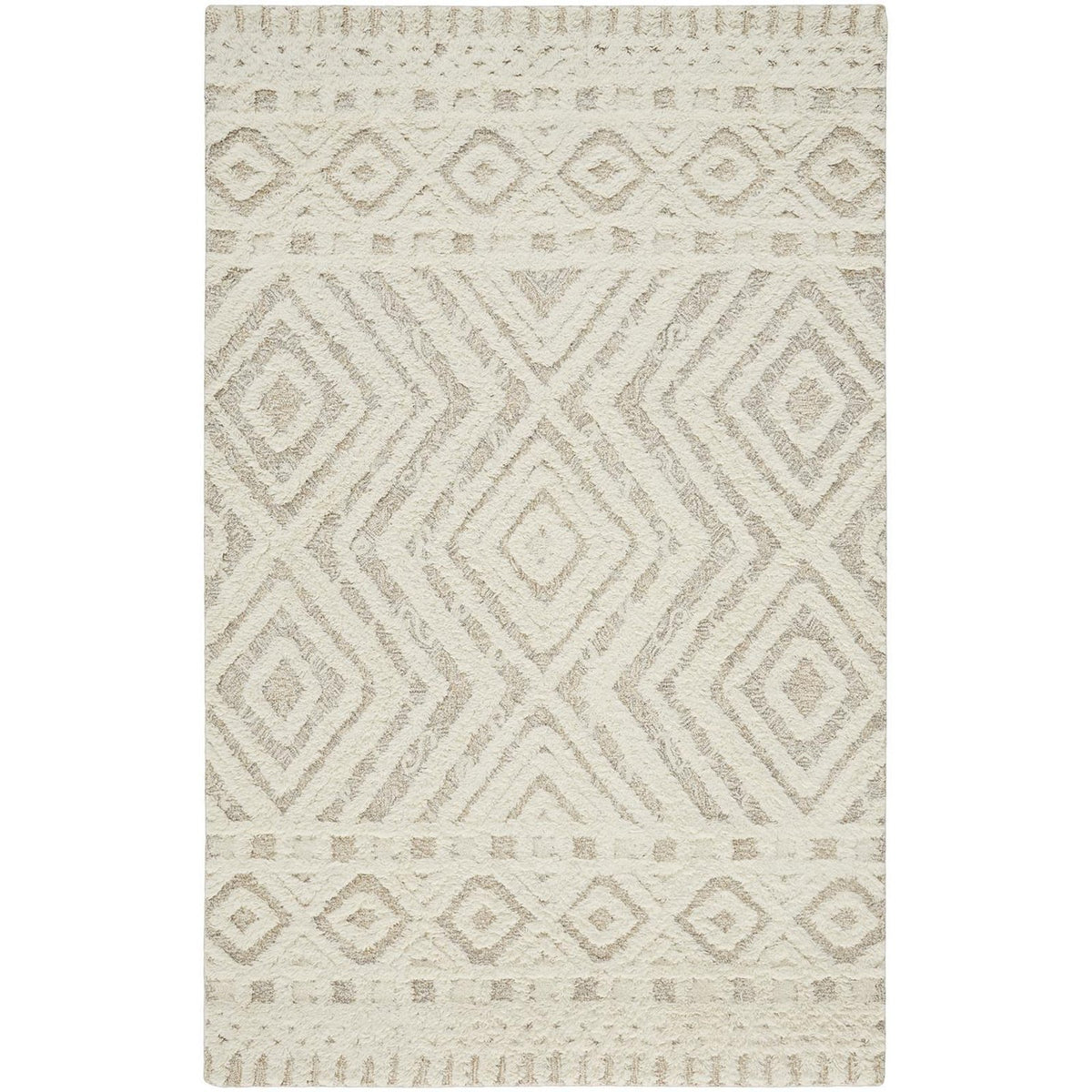 Feizy Anica 8010F Rug in Ivory / Tan