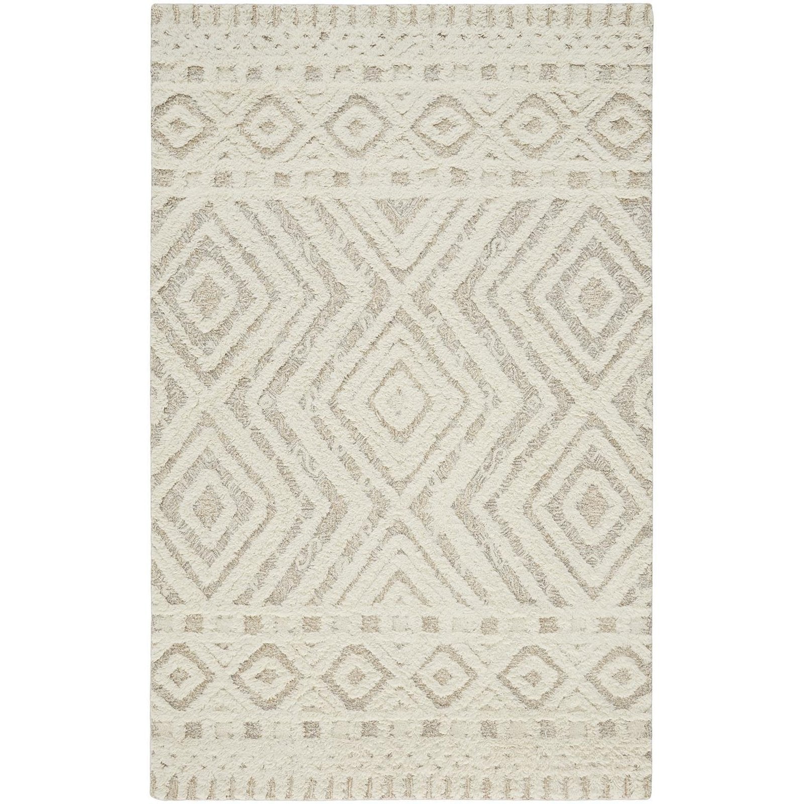 Feizy Anica 8010F Rug in Ivory / Tan