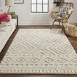 Feizy Anica 8010F Rug in Ivory / Tan