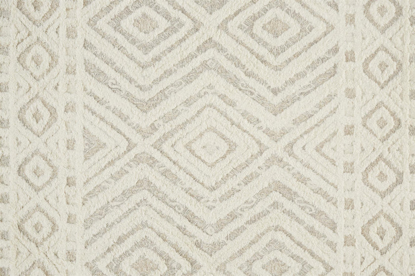 Feizy Anica 8010F Rug in Ivory / Tan