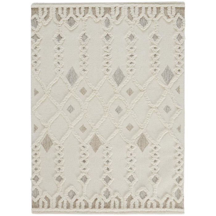 Feizy Anica 8011F Rug in Ivory / Tan