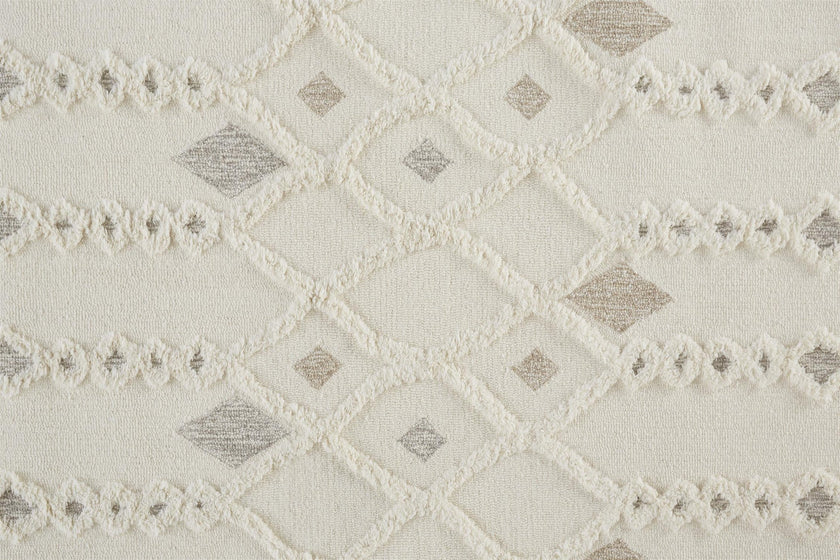 Feizy Anica 8011F Rug in Ivory / Tan