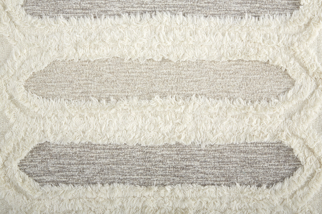 Feizy Anica 8013F Rug in Ivory / Taupe