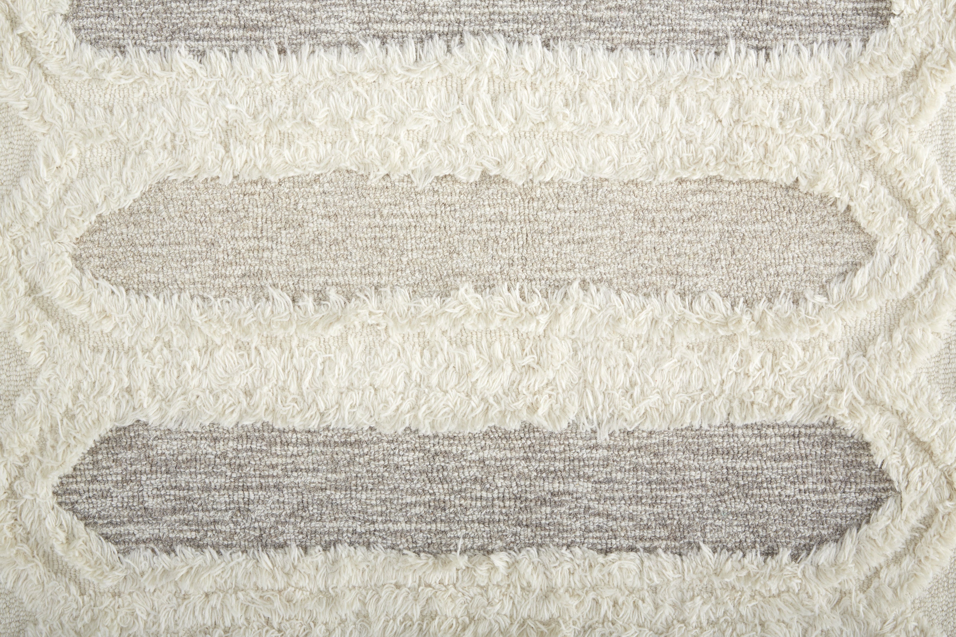 Feizy Anica 8013F Rug in Ivory / Taupe