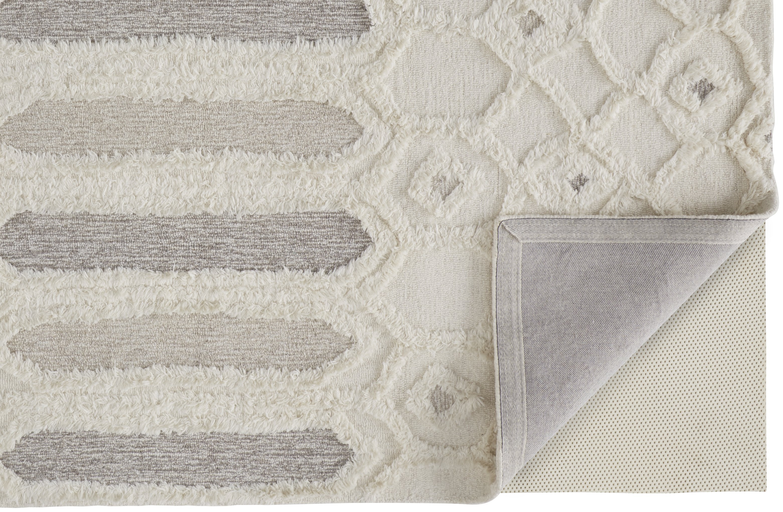Feizy Anica 8013F Rug in Ivory / Taupe