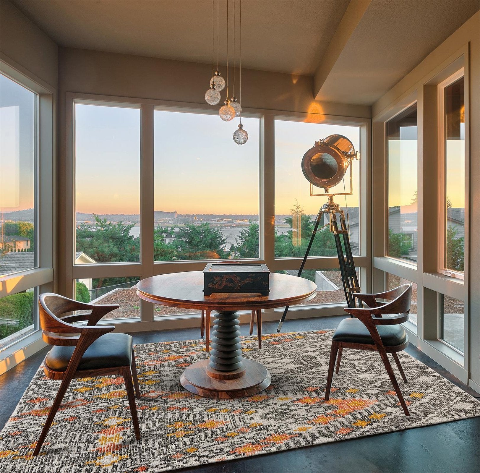 Feizy Arazad 8476F Rug in Tangerine