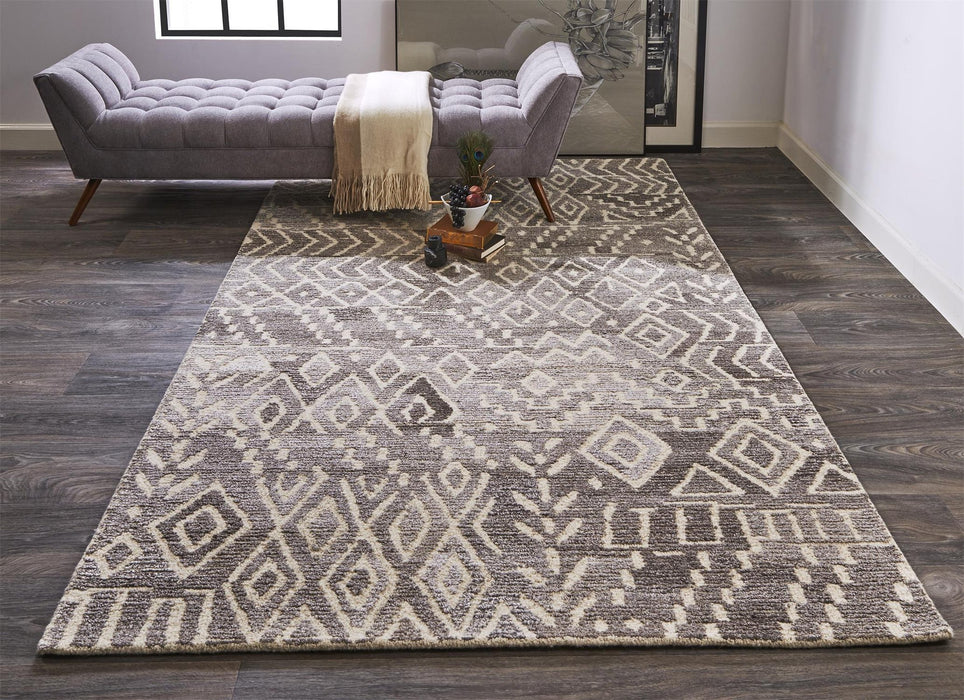 Feizy Asher 8771F Rug in Taupe/Natural