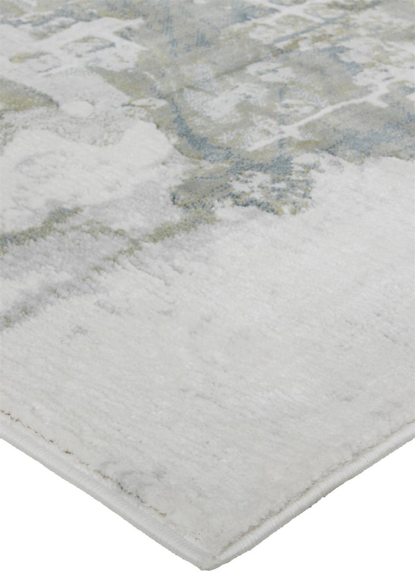 Feizy Atwell 3146F Rug in Green / Gray