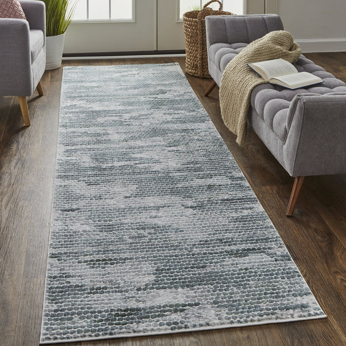 Feizy Atwell 3171F Rug in Teal / Teal