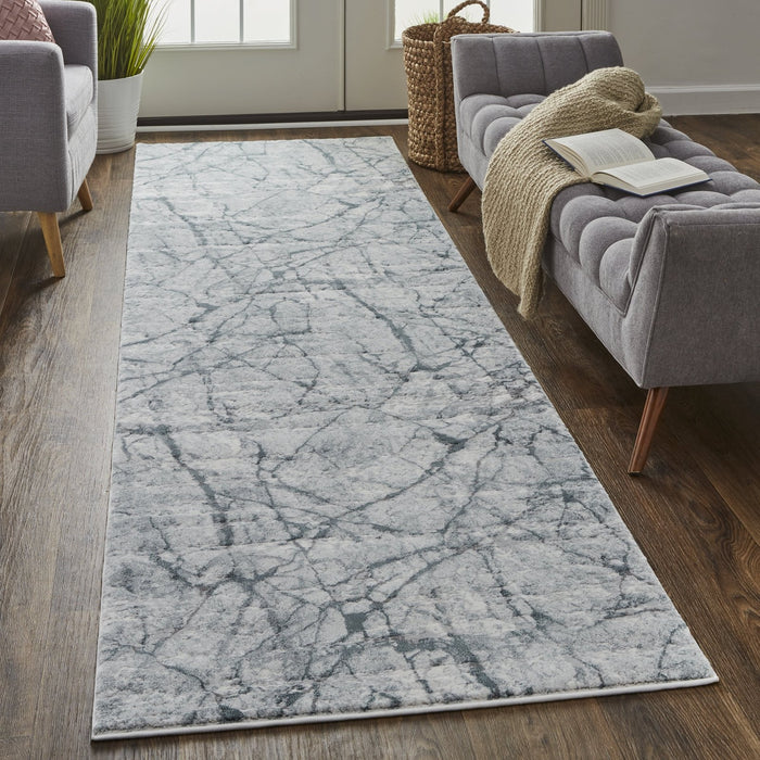 Feizy Atwell 3282F Rug in Teal / Gray
