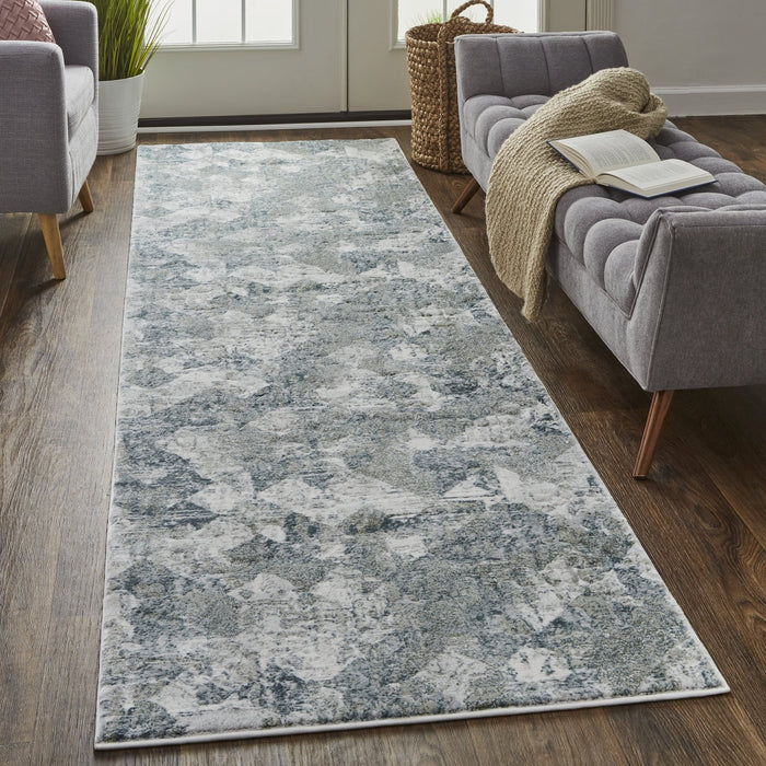 Feizy Atwell 3868F Rug in Green / Ivory