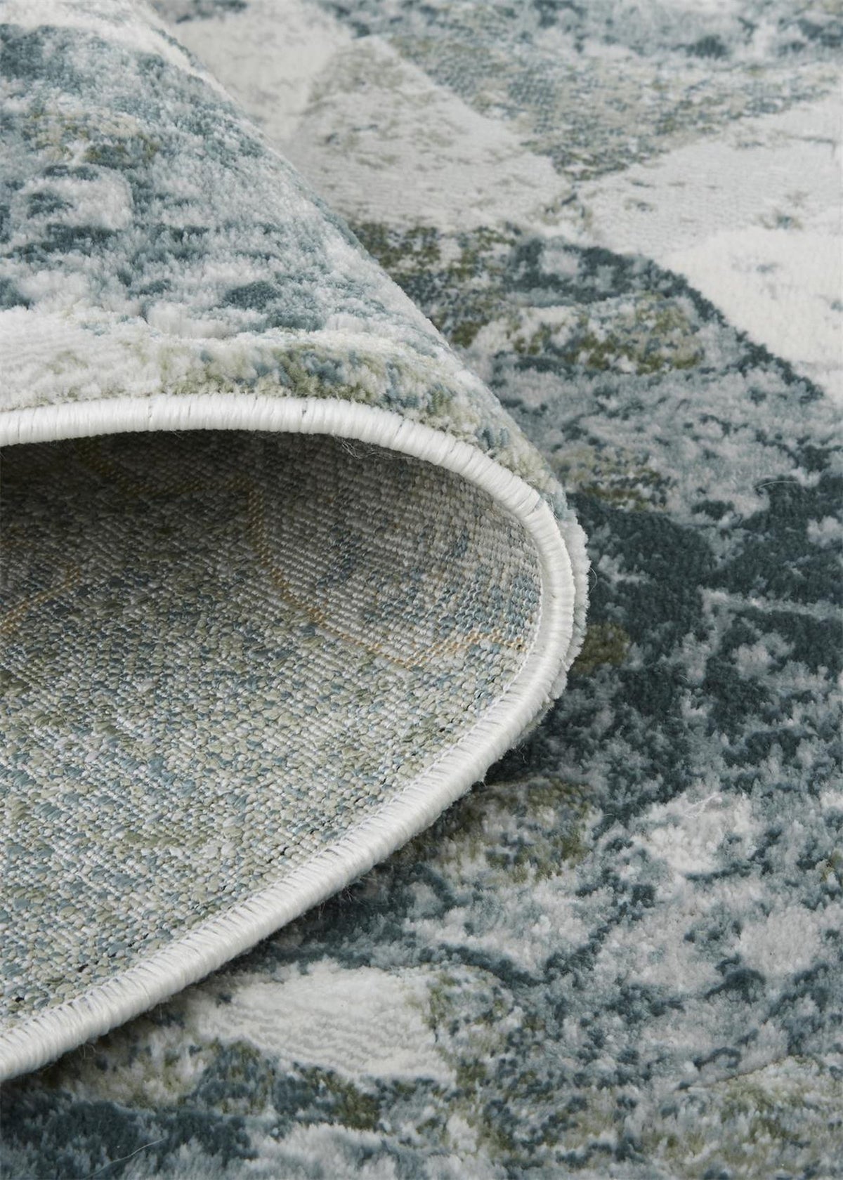 Feizy Atwell 3868F Rug in Green / Ivory