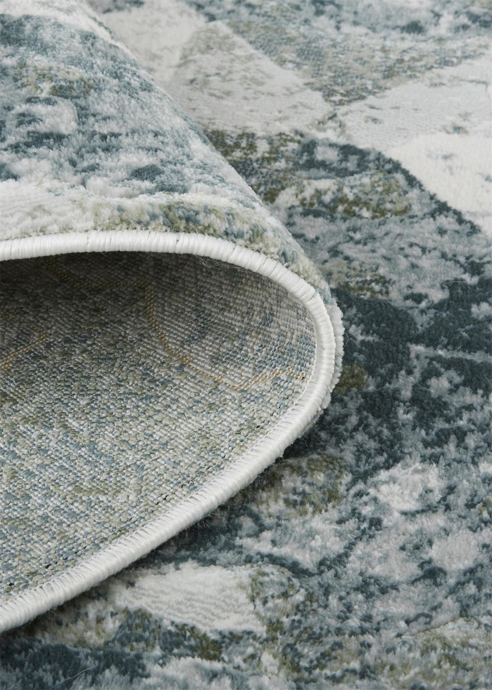 Feizy Atwell 3868F Rug in Green / Ivory