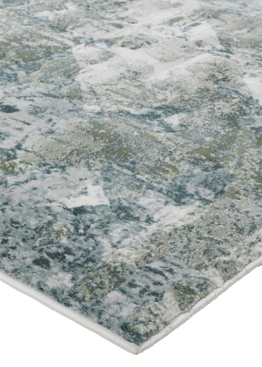 Feizy Atwell 3868F Rug in Green / Ivory