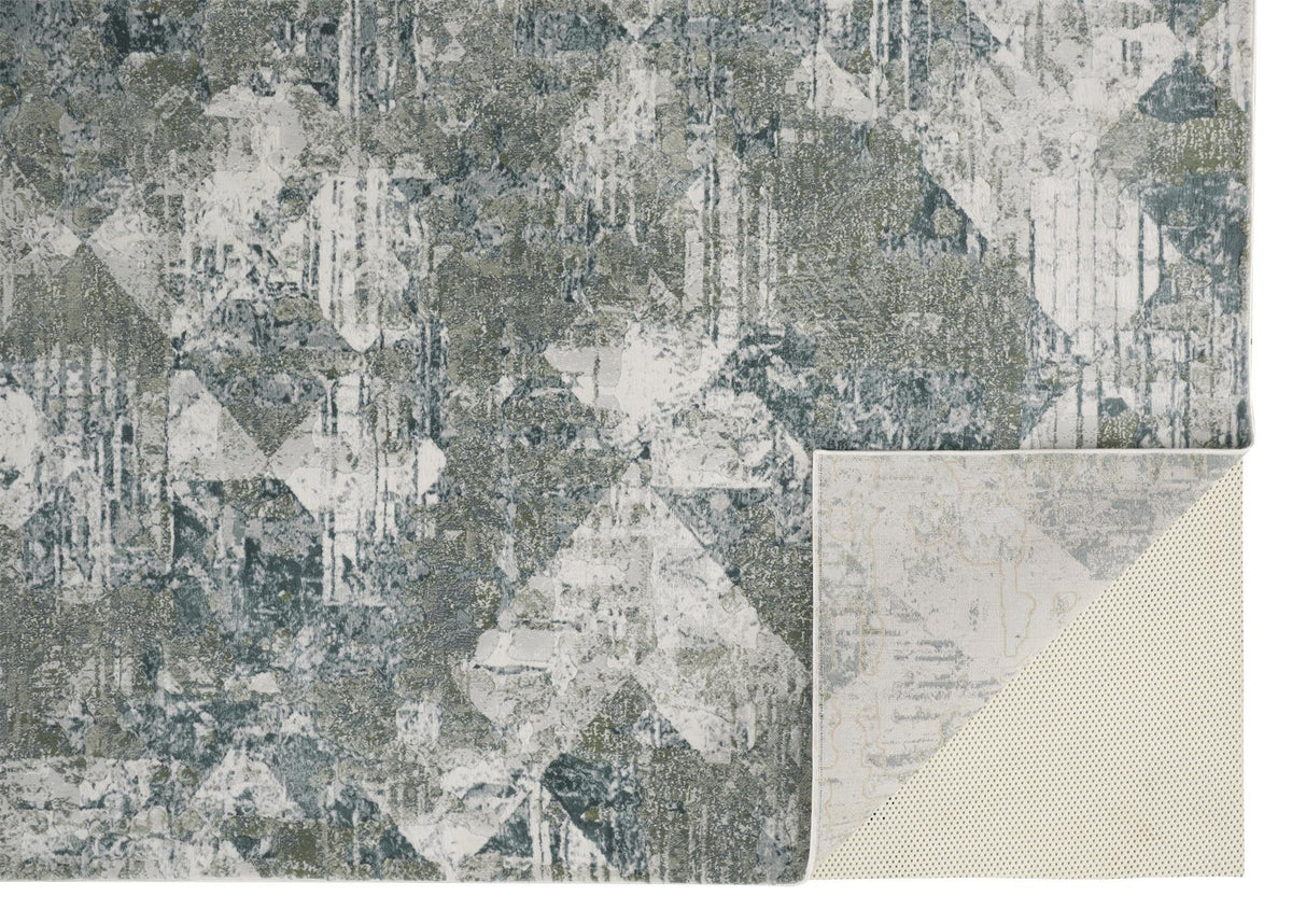 Feizy Atwell 3868F Rug in Green / Ivory