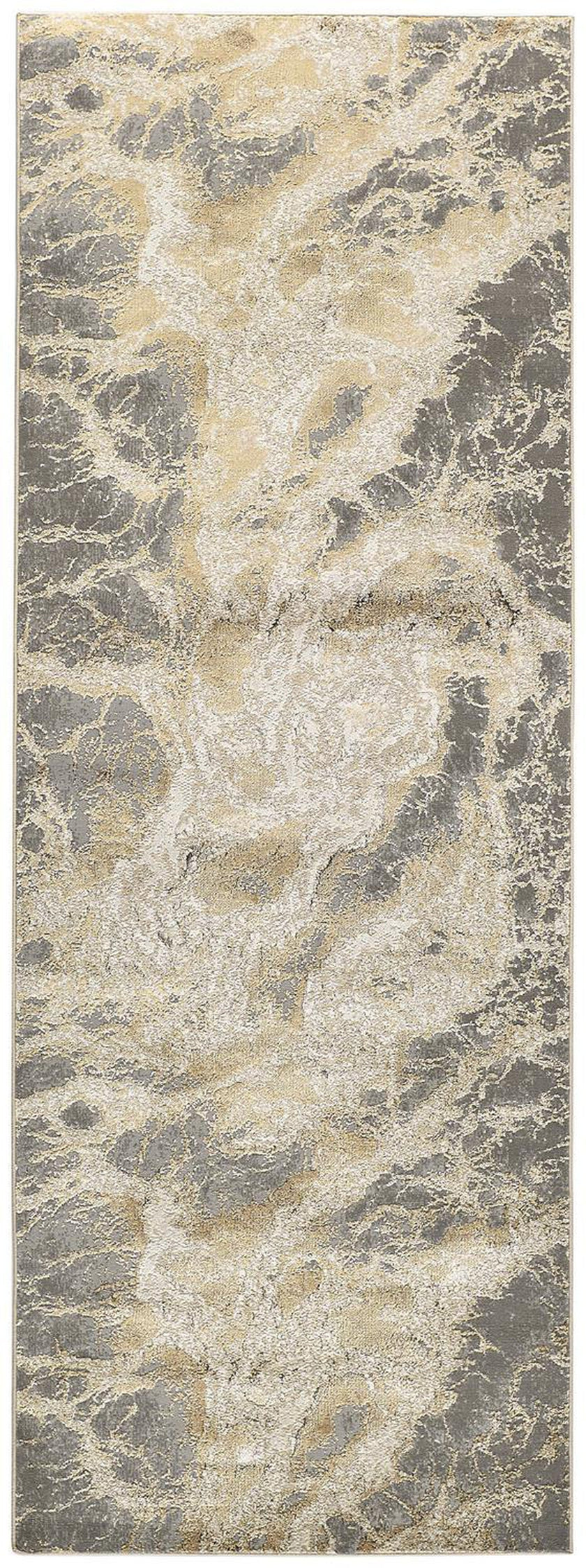 Feizy Aura 3563F Rug in Gray / Beige
