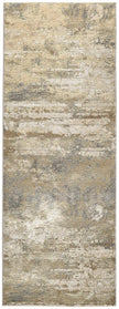 Feizy Aura 3567F Rug in Beige / Gold