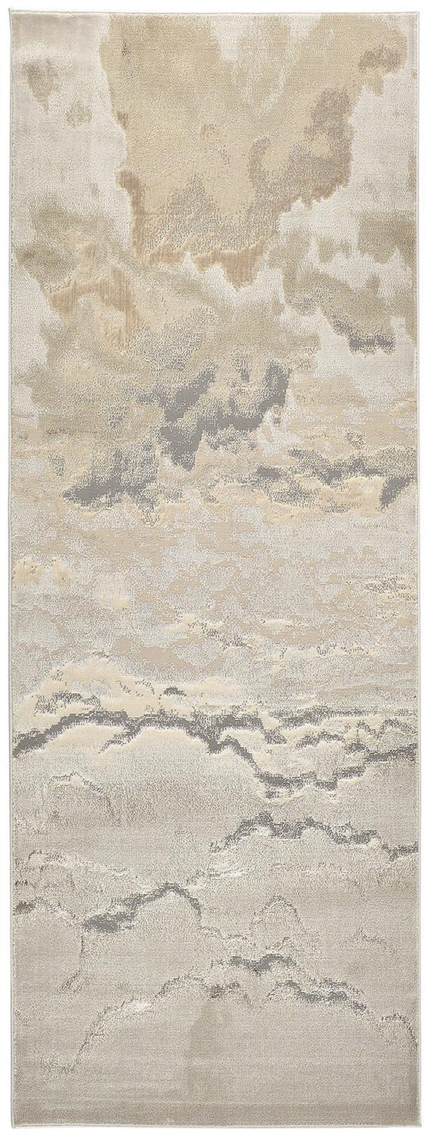 Feizy Aura 3727F Rug in Gold / Beige