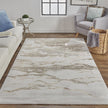 Feizy Aura 3727F Rug in Gold / Beige
