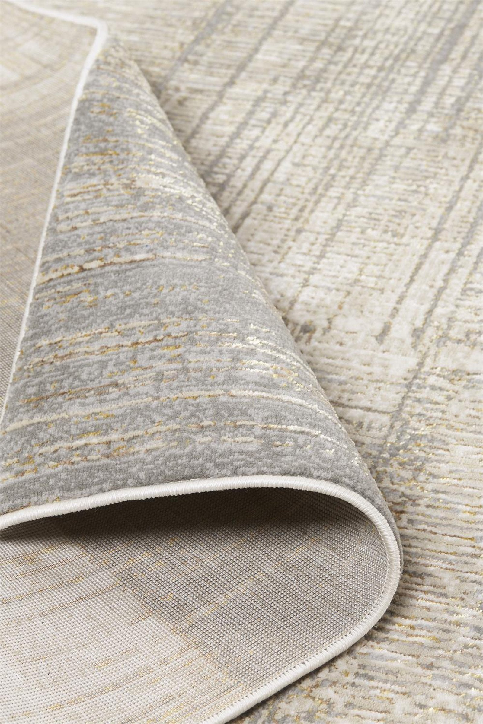 Feizy Aura 3736F Rug in Gray / Beige