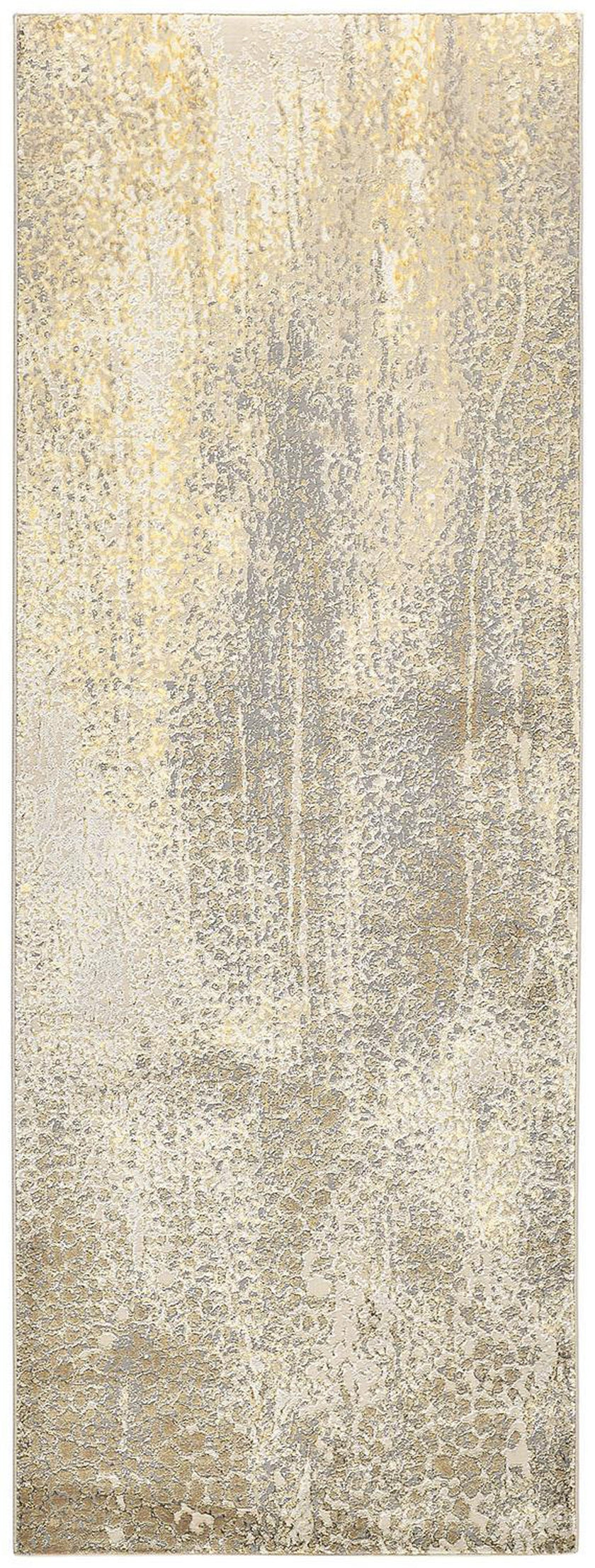 Feizy Aura 3739F Rug in Ivory / Gold
