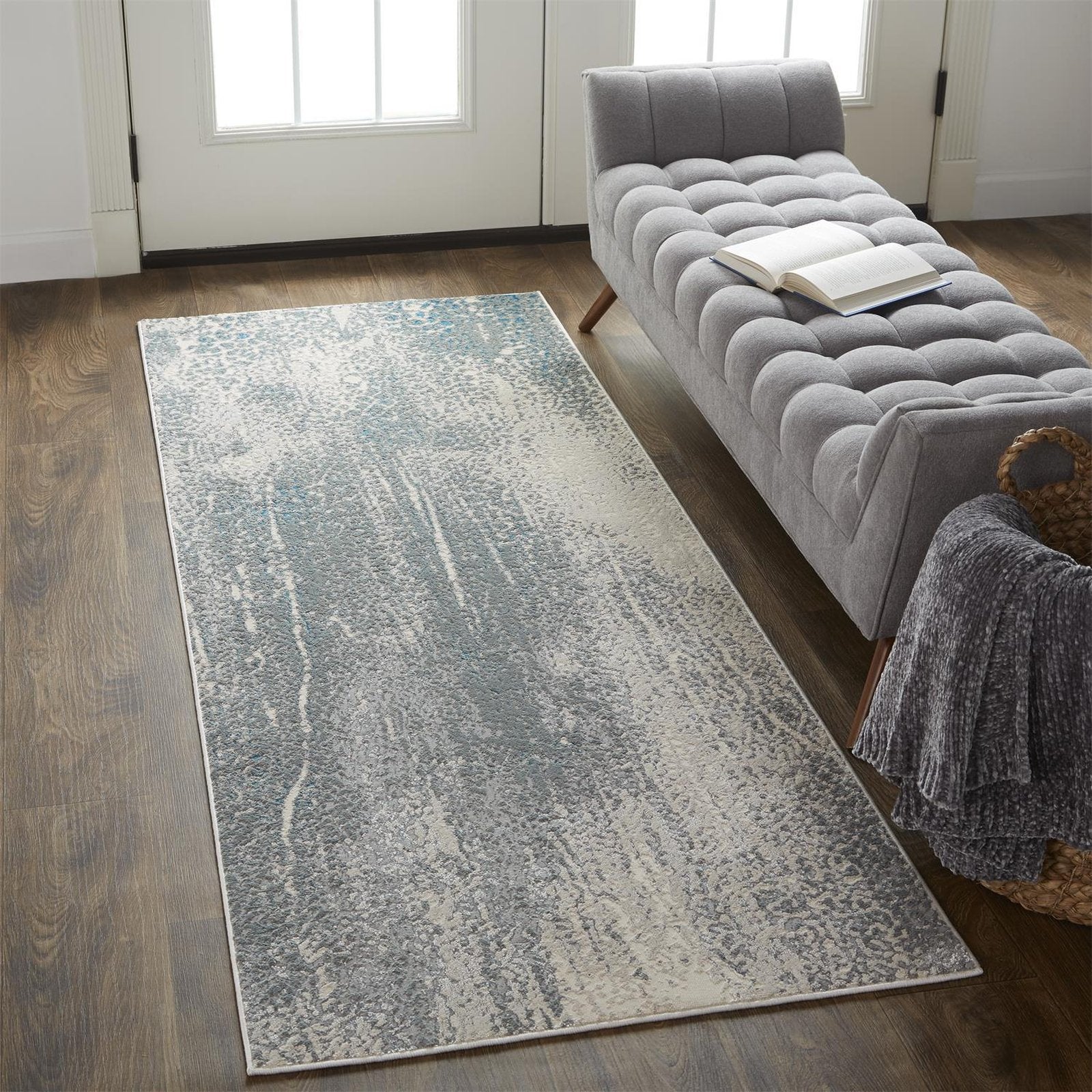 Feizy Azure 3401F Rug in Ivory / Silver