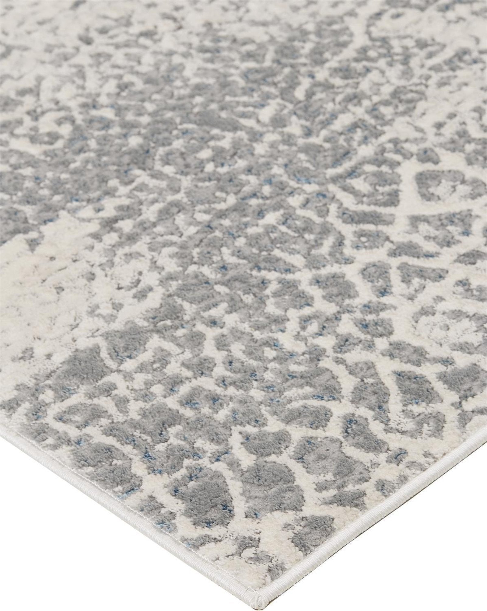 Feizy Azure 3401F Rug in Ivory / Silver
