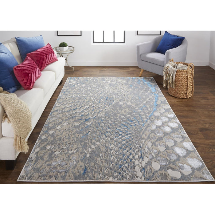 Feizy Azure 3403F Rug in Ivory / Silver