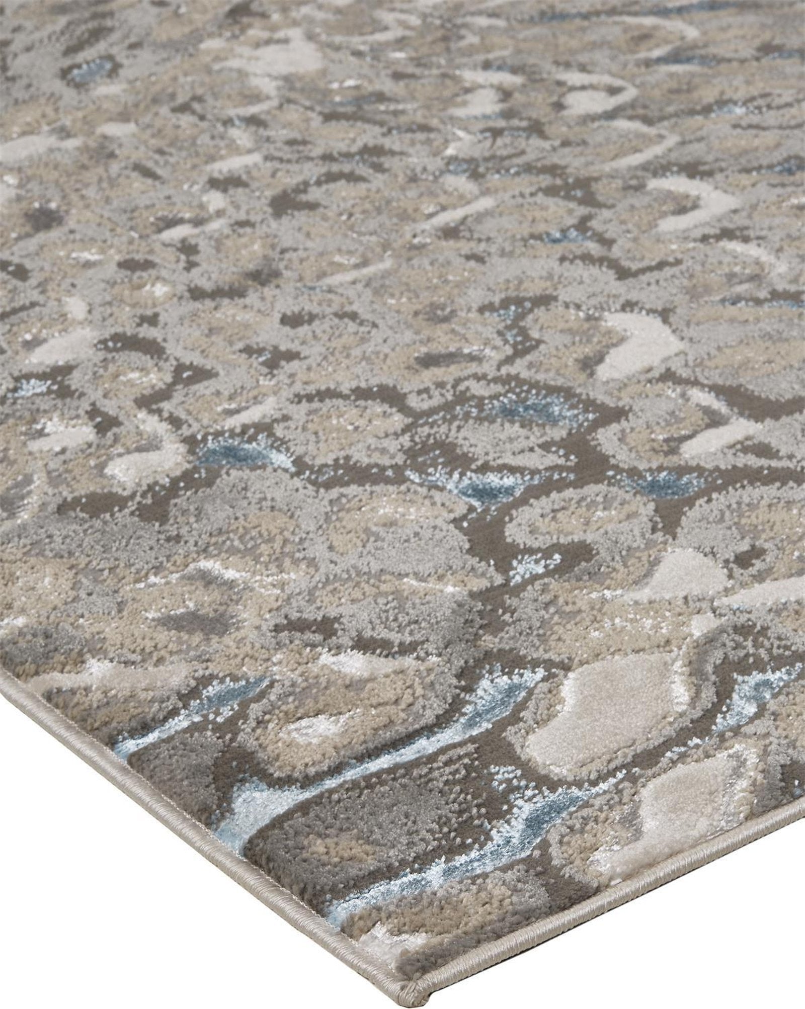Feizy Azure 3403F Rug in Ivory / Silver