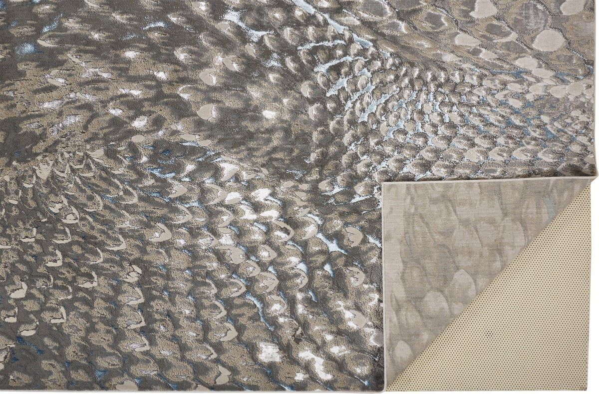 Feizy Azure 3403F Rug in Ivory / Silver