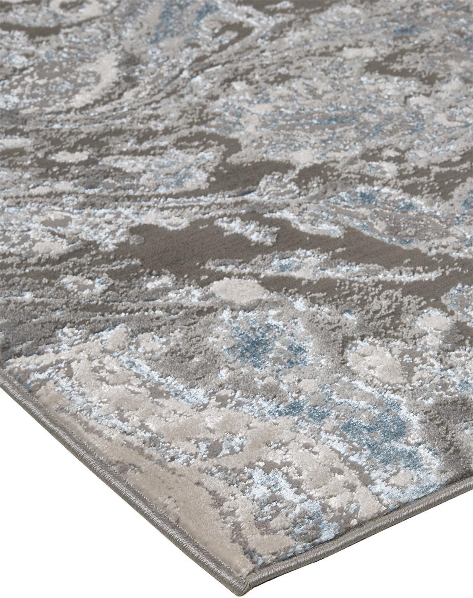Feizy Azure 3405F Rug in Silver / Blue