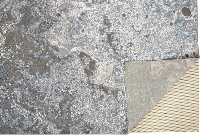 Feizy Azure 3405F Rug in Silver / Blue